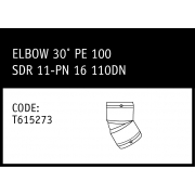 Marley Friatec Elbow 30° PE 100 SDR 11-PN 16 110DN - T615273